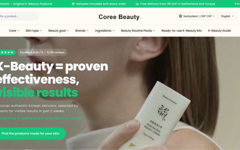 Coree Beauty | Custom Shopify Build for a Swiss K-Beauty Brand