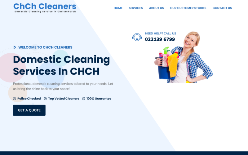 ChCh Domestic Cleaning | WordPress Site + Local SEO That Ranks