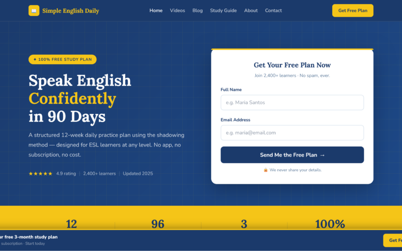 Simple English Daily: An AI-Powered ESL Learning Platform
