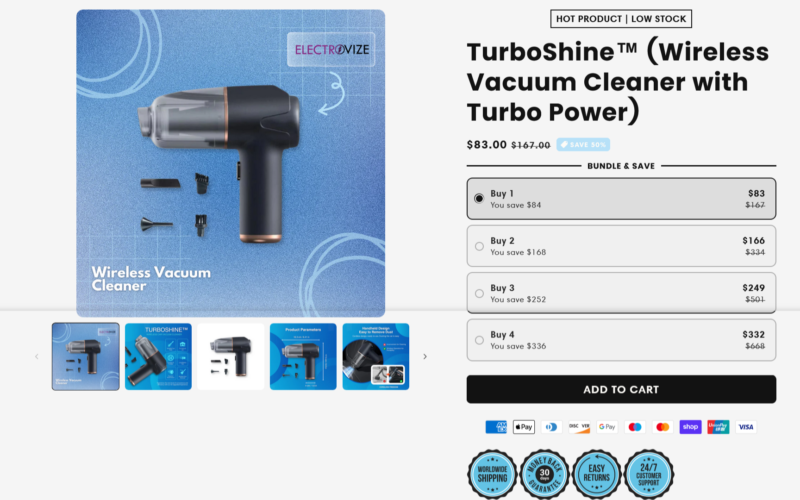 Electrovize | High-Converting Shopify Store for a Tech & Gadgets Brand
